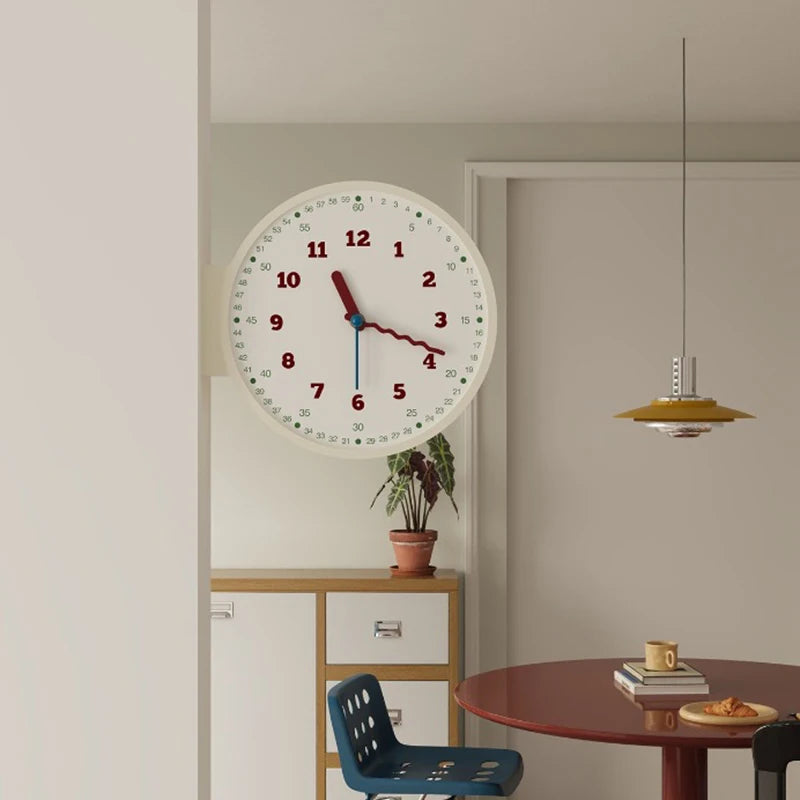 Modern Wall Clock Corridor Living Room Double Sided Clock Minimalist Creative Design Corner Clocks  Household Decorative Clocks