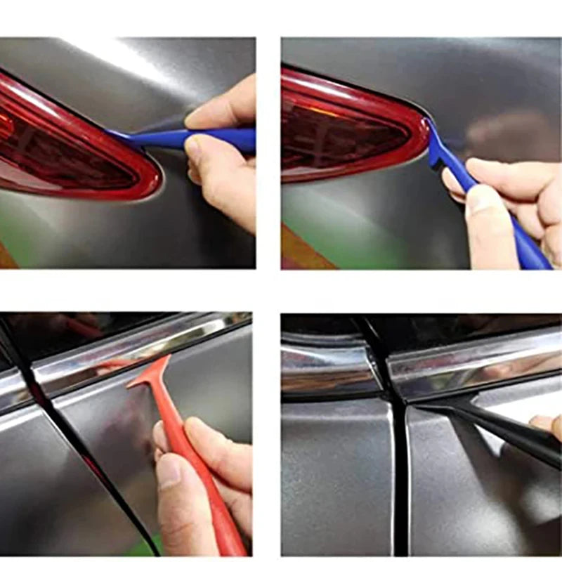 Car Micro Squeegee Curves Slot Tint Tool Set Car Stickers Wrap Vinyl Tools Auto Wrapping Film Installing Scraper Gasket Squeegee