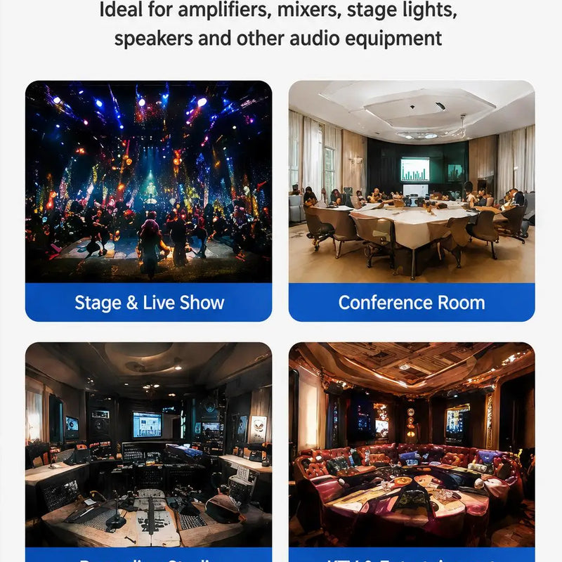 GOOERMI HS-10 Professional Audio Power Supply Sequencer Voltage Display Home Stage Engineering Conference Equipment Sound Mixers