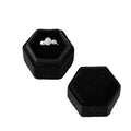 1PC Velvet Ring Box Hexagon Jewelry Box Gift Box for Jewelry Packaging