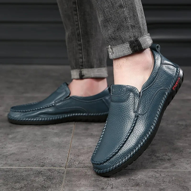 Genuine Leather Men's Casual Shoes Classics Business Dress Shoes Moccasins Slip on Loafers Driving Shoes for Men Flat Shoe
