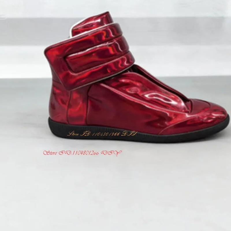 Real Picture Leather Street Style Men's Casual Shoes High Top Sneakers Man Boots Outdoor Activity Zapatillas Hombre Chaussure