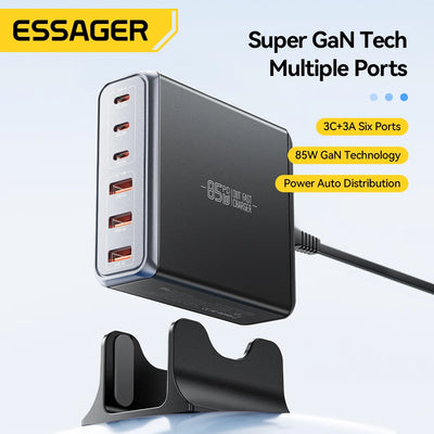 85W GaN USB Charger6in1 Desktop Fast Charge Type C | SAMAG