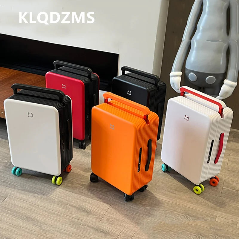 KLQDZMS 20"24Inch PC Suitcase Large-capacity Boarding Box Women's Trolley Case Men's Password Box with Wheels Rolling Luggage