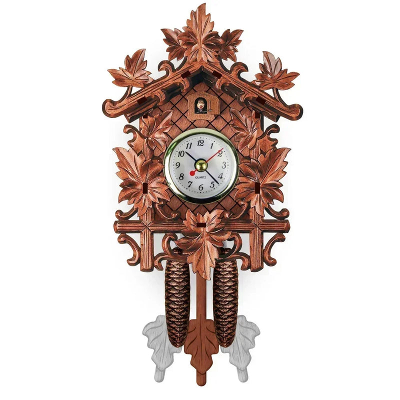 Wooden Hanging Wall Clock Bird Alarm Clock Cuckoo Clocks For Home Kid's Room Decoration Quartz Watch Decorative Home Decor