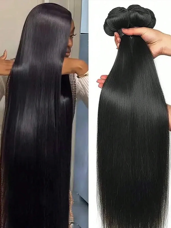 Straight Bundles Human Hair 12A Human Hair 3 Bundles Straight Hair Brazilian Hair Human Hair Bundles Virgin Human Hair Bundles Remy Human Hair Bundles 20 22 24 Inch Human Hair Extensions