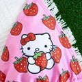 /a set Hello Kitty Strawberry Cute Cartoon Gir Bikini | SAMAG