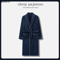 2026 Men's Autumn Winter Flannel Pajama Robes Thickened Warm Lace Up Bath Robes Men Loose Lounge Homewear Coral Fleece Nightgown