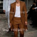 2025 New Summer Long Jacket Wedding Suits for Men White Trousers Groom Tuxedos Classic Lapel Man Blazer 2 Pieces Coat Pants Prom