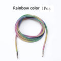 Colorful Shiny Shoestrings Sneakers Luxury Crystal Rhinestone Rainbow Diamond Shoelaces Round Clothes Bags Belt Shoe Accessories