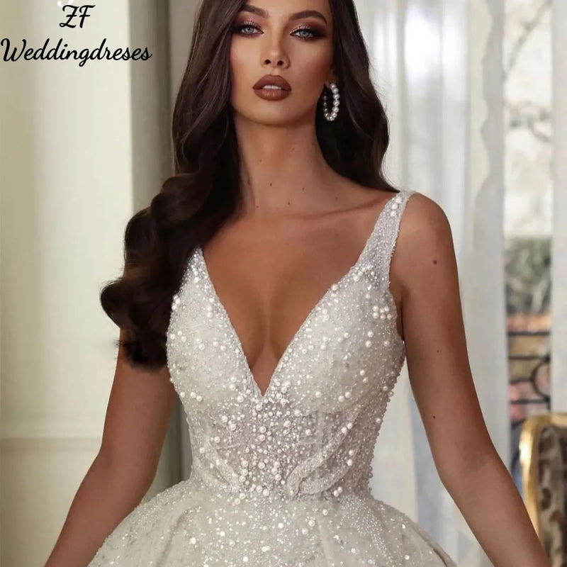 ZfCustomized Stylish Ball Gown WeddingDresses Sleeveless - View 2 | SAMAG