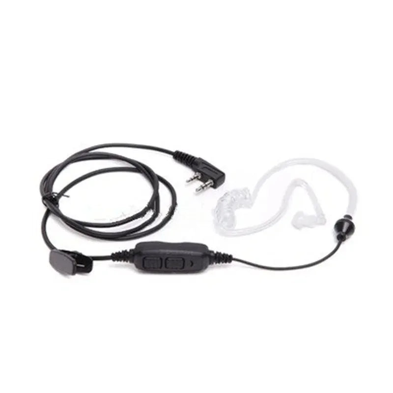 Radio Dual PTT Air Duct Earpiece With Mic Headset for Baofeng Two Way Radio UV-82 UV 82 UV82L UV-89 TK3207 TK3118Accessories