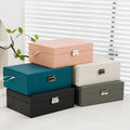 Double - layer Wooden Jewlery Box Ring Jewelry Boxes and Packaging with PU Leather Storage Organizer and - Visuel 3 | SAMAG