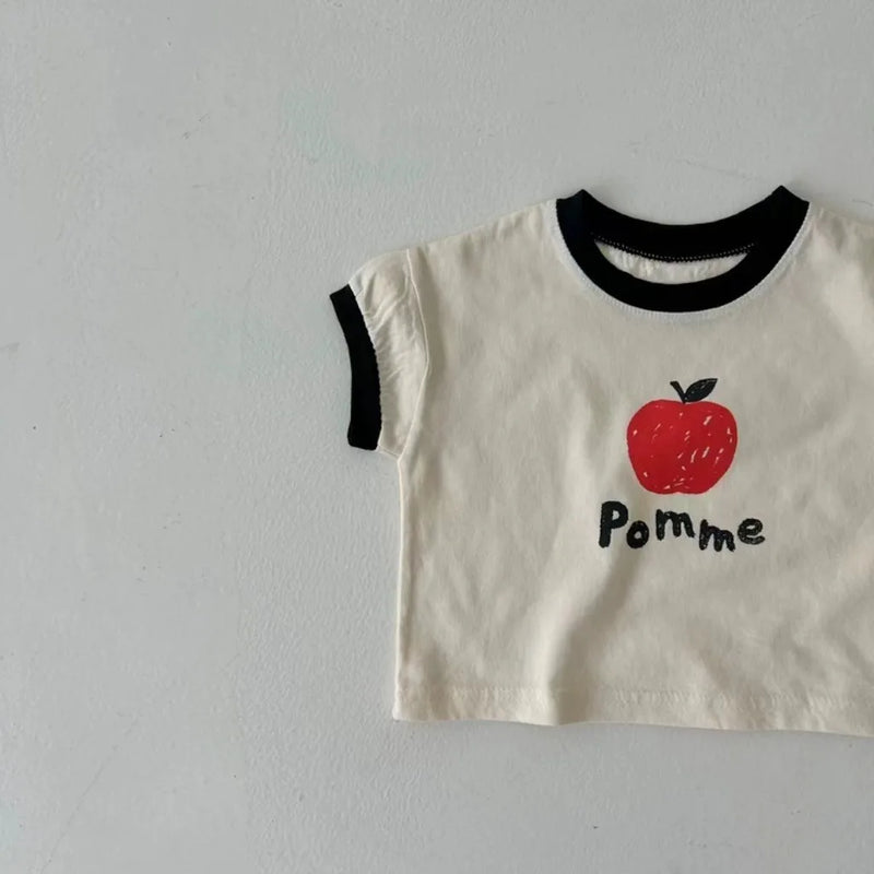 TZ24034 Summer Baby Boy and Girl Thin Cotton Cute Apple | SAMAG