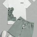 Summer Men's Suit with Bear Print Breathable Lightweight | SAMAG