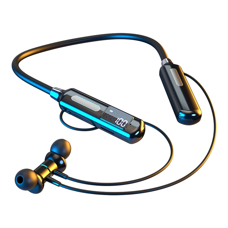 EARDECO 120 Hours Playback Wireless Headphones with Microphone Bluetooth Earphone Headphone Bass Phone Neckband Earphones Stereo