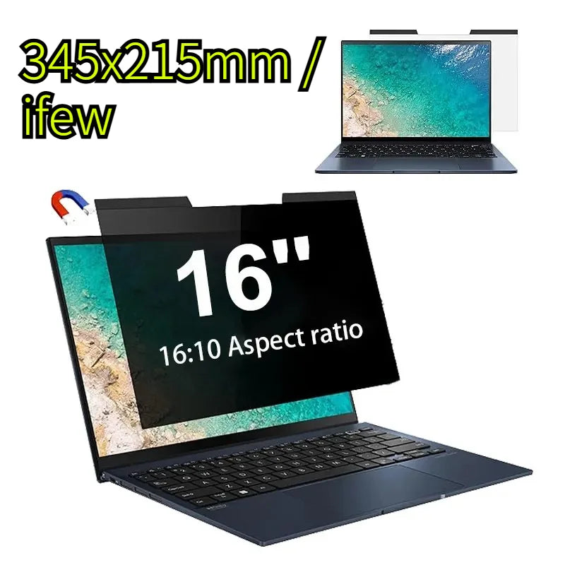 Universal Magnetic Laptop Privacy Screen Protector 13 14 15.6 16 inch Computer Monitor Removable Magnet Anti Peering Film Filter