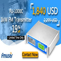 FMUSER FU-1000A 1KW 1000 Watts Proffessional FM Broadcast Transmitter For Radio Station For Sale