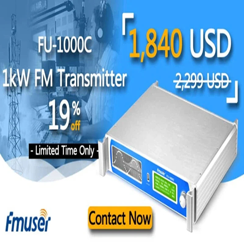FMUSER FU-1000A 1KW 1000 Watts Proffessional FM Broadcast Transmitter For Radio Station For Sale