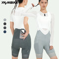 YKYWBIKE 2026 Women Cycling Bib Shorts 6 Hours Padded High Elastic With Pockets Road Bike Summer Pro Female Bicycle Bib Shorts
