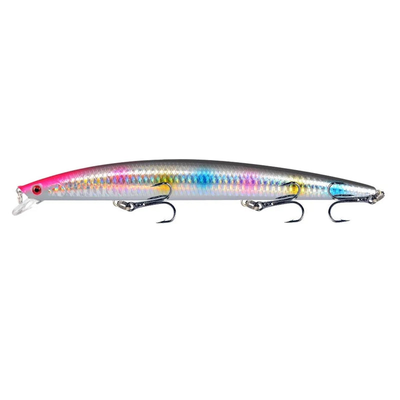 Long Minnow Fishing Lures Hard Bait Plastic Artificial | SAMAG