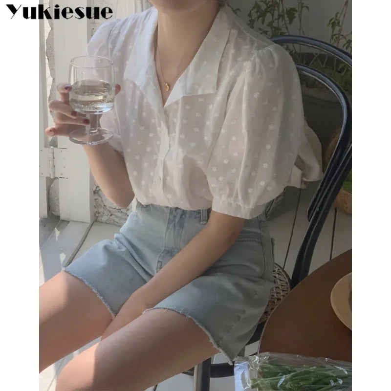 Shirts Women All - match V - Neck blouse and tops Korean - View 6 | SAMAG