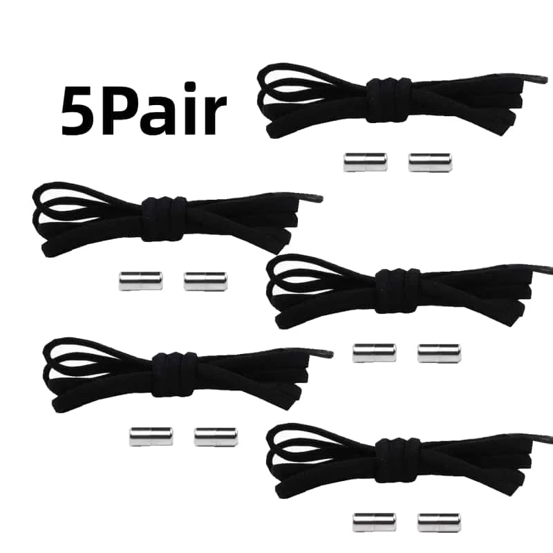 NEW Elastic Shoe Laces Sneakers Shoelace No Tie Shoelaces Metal Lock Lazy Laces for Kids and Adult One Size Fits All Shoe