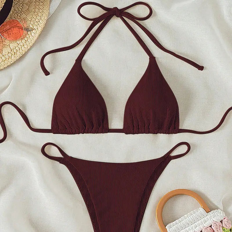 Bikini Set Pad Beach Triangle Swimwear Women XS-XL Maio | SAMAG