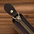 Men Crazy horse Genuine Leather Coin Wallet Real Leather Snap Short Purse Women Coin Pocket Zip Around Small Trifold Pocket
