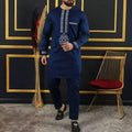 African Traditional Dress Men's Suit Long Sleeve Ethnic Style Printed Patchwork Shirt Casual Pants 2 Piece - View 23 | SAMAG