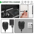 ABBREE Walkie Talkie Wireless Bluetooth Microphone Speaker MIC Waterproof For Baofeng UV-21 Quansheng UV-K6 Retevis Radios