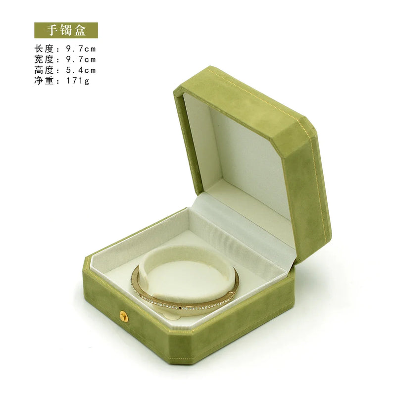 Green Jewelry Ring Box For Engagement Wedding Ring Box Birthday Jewerly Pendant Bracelet Necklace Display Gift Box