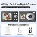 Children's Digital Camera 4800W High Definition Pixel Dual Color Screen 16X Zoom Beauty Feature Front And Back Pixel Camera