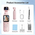 4K Pocket Action Camera 330° Auto-rotate Len Sport Camera Touchscreen Zoom Cam Face Tracking Portable Vlog Video Recorder Moto