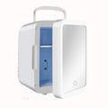 Home and Car Dual-Purpose Beauty Refrigerator With Touch Lamp Cosmetic Mirror Car Mini 4L Refrigerator Cosmetic Skin Care Produc