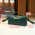 French Crocodile Trendy Solid Color Handbag Women's Classic Versatile Boston Bag