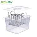 Stainless Steel Sous Vide Rack , 11L Sous Vide Cooker Containers Detachable Dividers Separator for Immersion Circulators