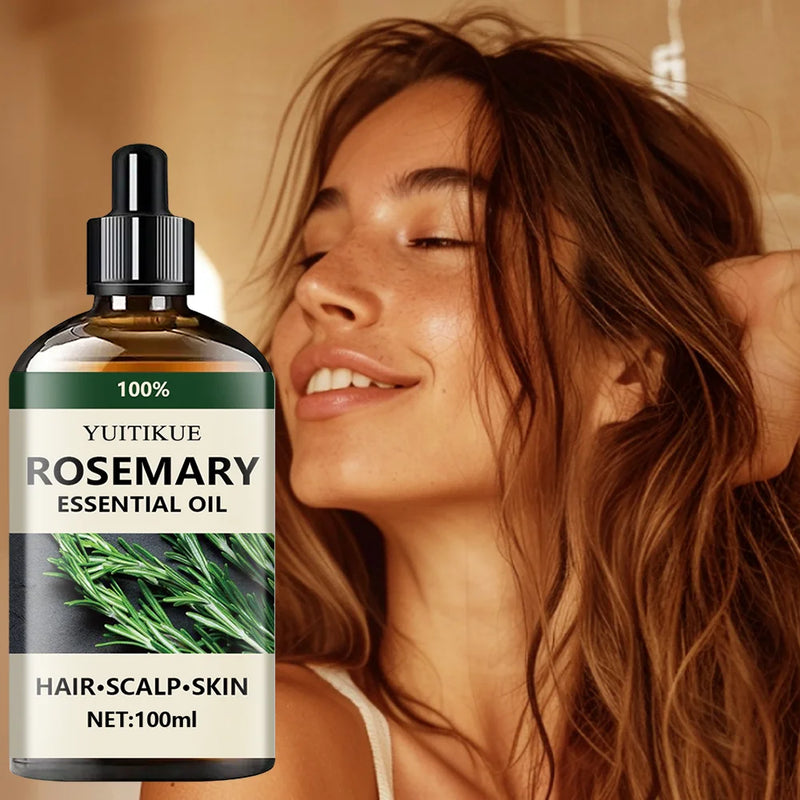 YUITIKUE Natural Rosemary Hair Care Oil, Moisturize Scalp, Strengthen Hair and Boost Hair Volume & Shine