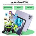 10.1 Inch Android Tablet 12GB+128GB Octa-Core 7000mAh Android 14 Google Play 4G LTE Phone Call 5G WiFi Global Version Tablet PC