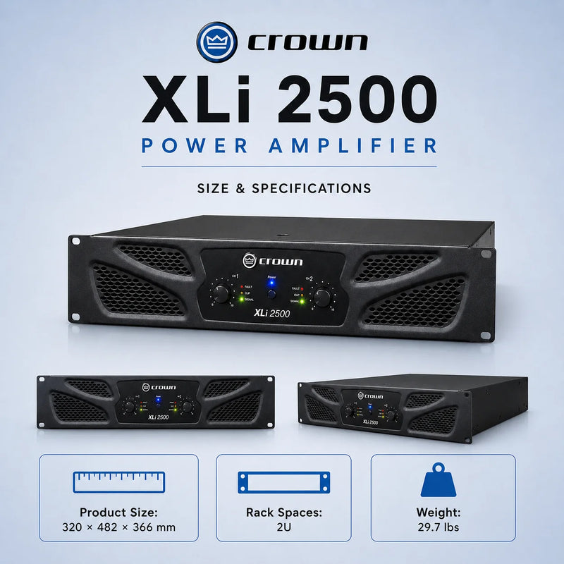 XLi 2500 Power Amplifier Professional Audio DJ Equipment Line Array Speakers Subwoofer Speakers Stage Wedding KTV Home Use