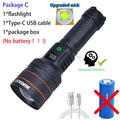 Super Long Range LED Flashlight USB Rechargeable Handheld - View 11 | SAMAG