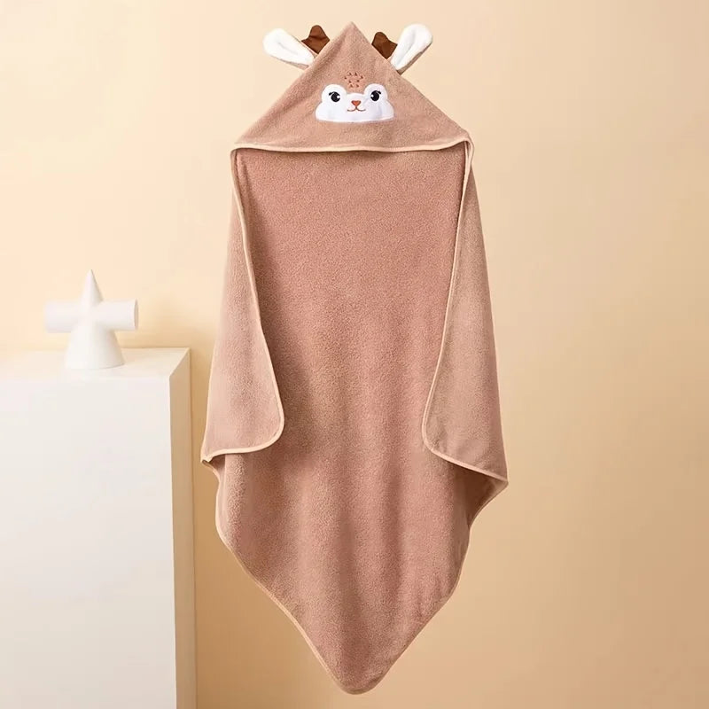 Multifunctional Baby Bath Towel with Animal Design, Baby Bath Towel, Animal-Shaped Baby Blanket, Absorbent, Quick-Drying, Soft and Skin-Friendly, Suitable for Bathing and Swimming for Children Aged 0-3, Baby Holiday Gift
