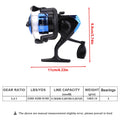 FTK 1.8M Portable Spinning Fishing Rod Reel Full Kits Carbon Fiber Carp Rod Wheel Travel Set Accessory