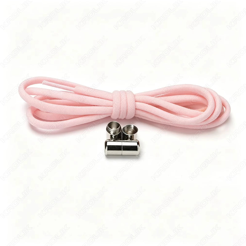 No Ties Lock Shoelaces Sneakers Elastic Shoelace Tie Free Shoe Lazy Laces Capsule Metal Lock Quick Shoe Strings for Adult Kids