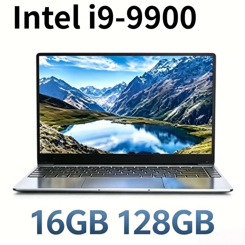 Ultra Slim 15.6 Inch Laptop 32GB RAM 512GB 1TB SSD Intel Core i9 9900 8C 16T 5GHz Gaming Notebook Office 1920x1080