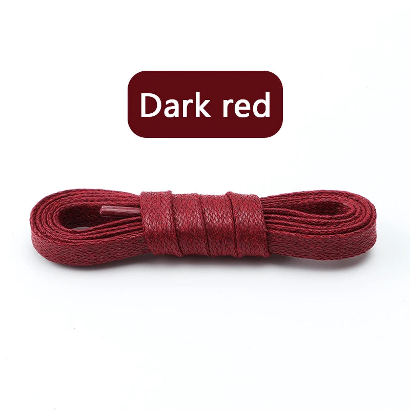 1Pair Waxed Cotton Shoelaces Waterproof Leather Shoelace Sneakers Boots Flat Laces for Shoes Accessories 70/90/120/150cm