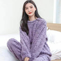 Autumn Women Solid Warm Sets Thicken Velvet Ribbed Fleece | SAMAG