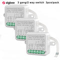 Tuya ZigBee 3.0 Smart Switch Module 10A Smart Home DIY Breaker 1 2 3 4 Gang Supports 2 Way Control Works with Alexa Google Home