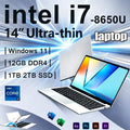 2026 New Ultra Slim 14.1" Laptop Intel Core I7-8650U Windows 11 Pro 32GB RAM 2TB M.2 SSD - Ideal for Office & Study