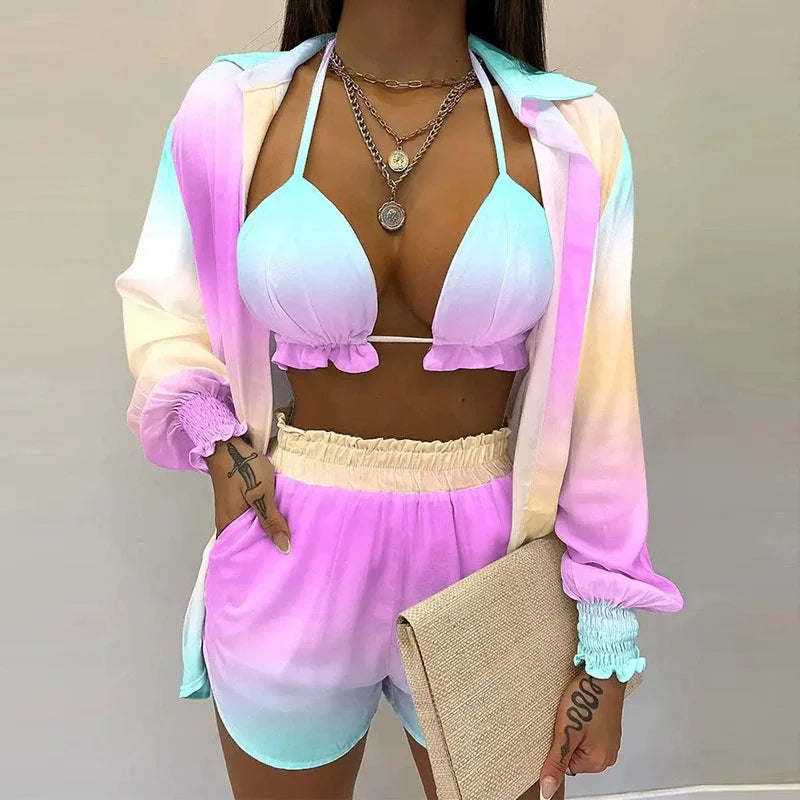 Bathing Suit Shorts Cover Up Summer Three Pieces Swimwear | SAMAG